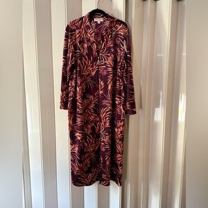 Miss Elaine Chenille Zip Front Robe Long Sleeves and Pockets. Petite Large. NWT